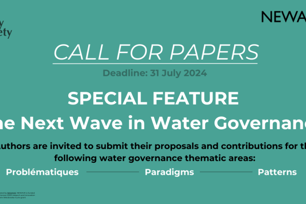 Call for papers: Special Feature ‘The Next Wave in Water Governance’ - Ecology & Society Journal